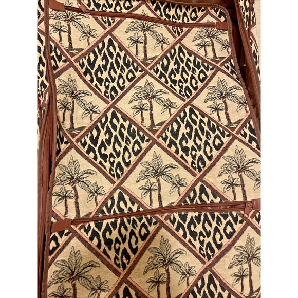 VINTAGE AMERICANA BY SHARIF Tapestry Palm Tree Shoulder GARMENT BAG 37" X 23" - Picture 5 of 6